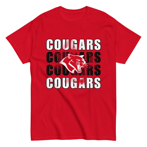 Tomball High School Cougars Classic Unisex Red T-shirt 233