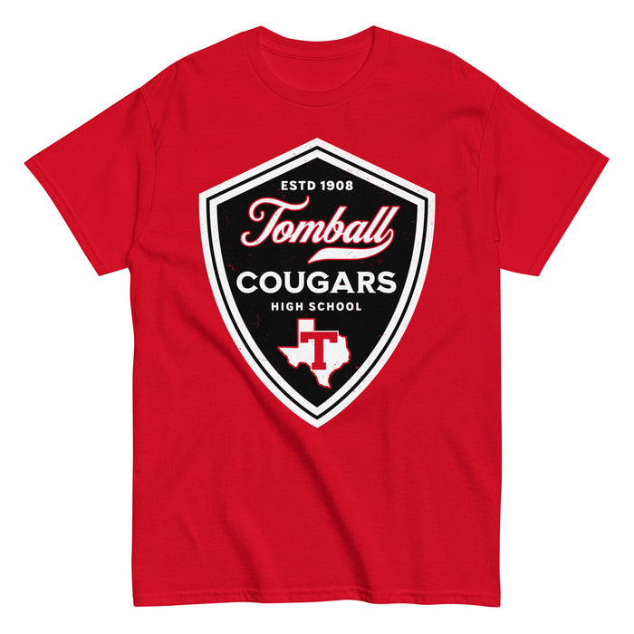 Tomball High School Cougars Classic Unisex Red T-shirt 225