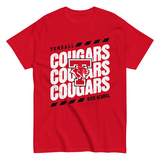 Tomball High School Cougars Classic Unisex Red T-shirt 223