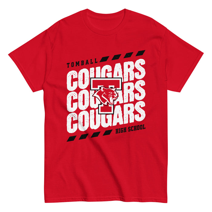 Tomball High School Cougars Classic Unisex Red T-shirt 223