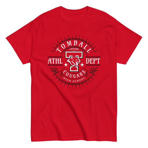 Tomball High School Cougars Classic Unisex Red T-shirt 201