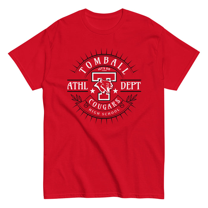 Tomball High School Cougars Classic Unisex Red T-shirt 201