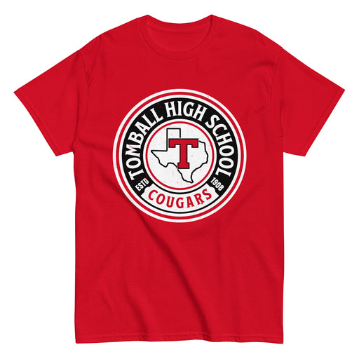 Tomball High School Cougars Classic Unisex Red T-shirt 220