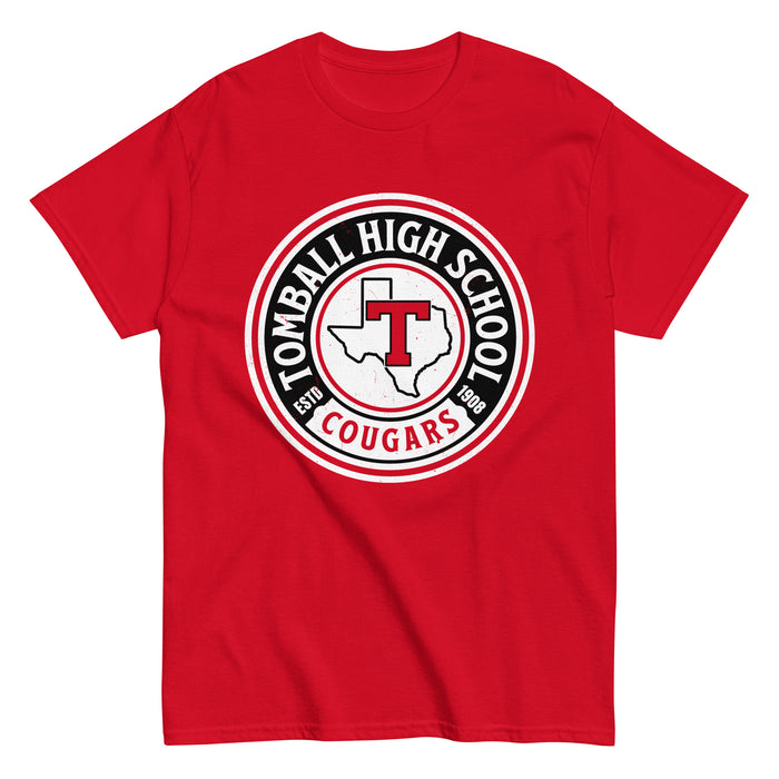 Tomball High School Cougars Classic Unisex Red T-shirt 220