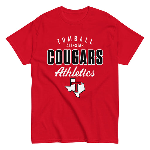 Tomball High School Cougars Classic Unisex Red T-shirt 034