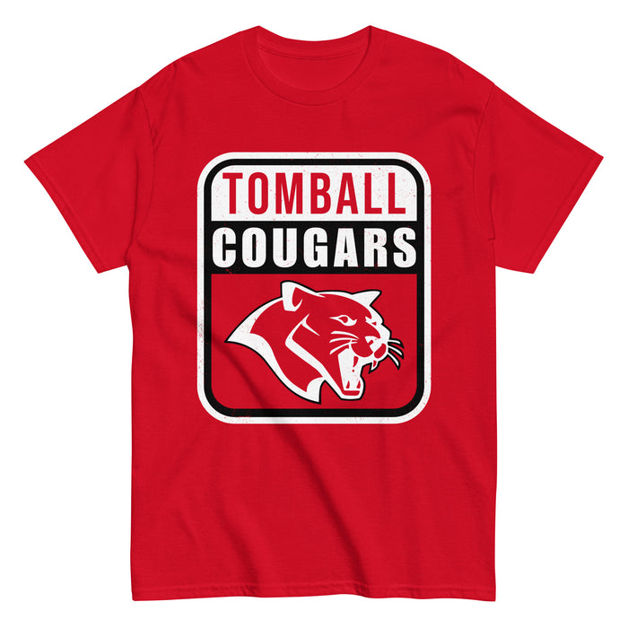 Tomball High School Cougars Classic Unisex Red T-shirt 001