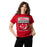 Woman wearing Tomball High School Cougars Classic Unisex Red T-shirt 001