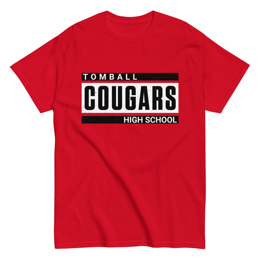 Tomball High School Cougars Classic Unisex Red T-shirt 098