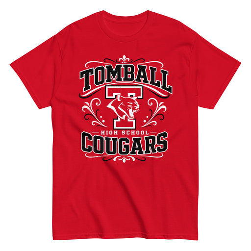 Tomball High School Cougars Classic Unisex Red T-shirt 012