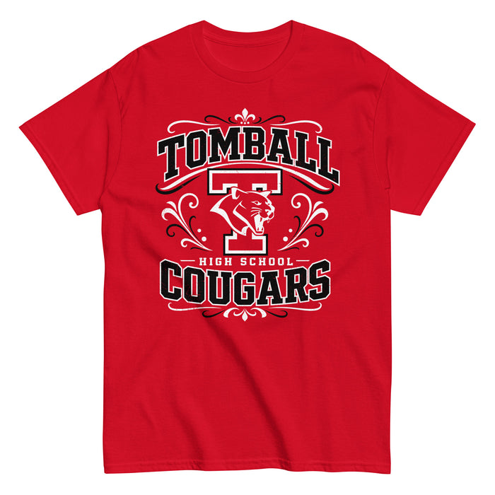 Tomball High School Cougars Classic Unisex Red T-shirt 012