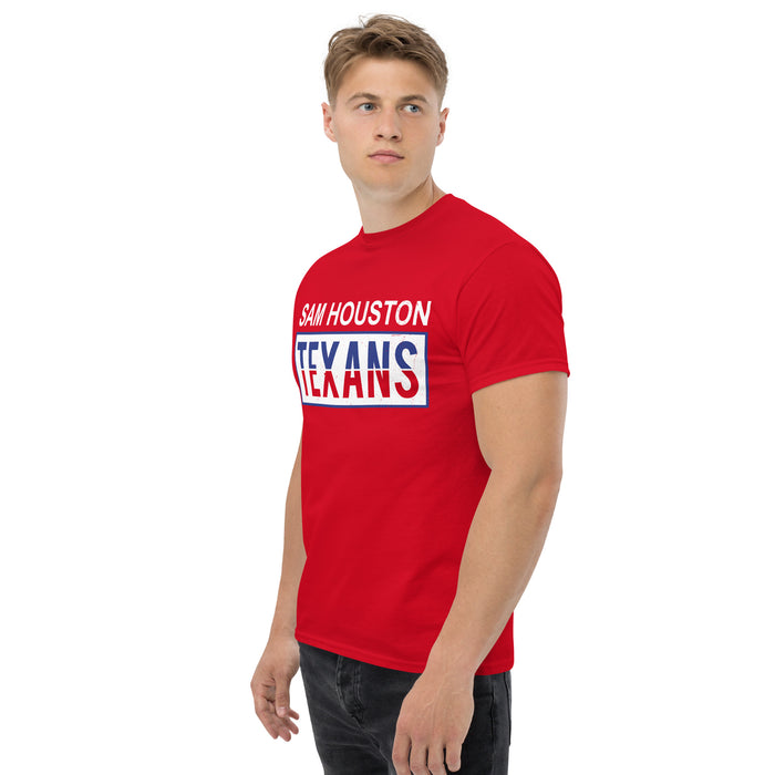 Side view of Sam Houston High School Texans Red Classic Unisex T-shirt 031