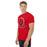 Side view of Del Valle High School Cardinals Red Classic Unisex T-shirt 226