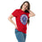 Woman wearing Duncanville High School Panthers Red Classic Unisex T-shirt 220