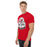 Man wearing Lake Travis High School Cavaliers Red Classic Unisex T-shirt 219