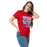 Woman wearing Oak Ridge High School War Eagles Red Classic Unisex T-shirt 238