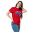 Woman wearing Oak Ridge High School War Eagles Red Classic Unisex T-shirt 234