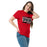 Woman wearing Porter High School Spartans Red Classic Unisex T-shirt 098