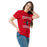 Woman wearing Porter High School Spartans Red Classic Unisex T-shirt 230