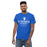 Man wearing St. Frederick High School Warriors Royal Blue Classic Unisex T-shirt 217