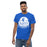 Man wearing St. Frederick High School Warriors Royal Blue Classic Unisex T-shirt 219