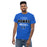 Front view of Hebron High School Hawks Royal Blue Classic Unisex T-shirt 034