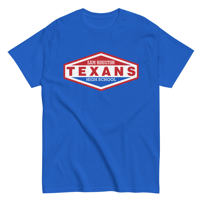 Sam Houston High School Texans Royal Blue Classic Unisex T-shirt 009