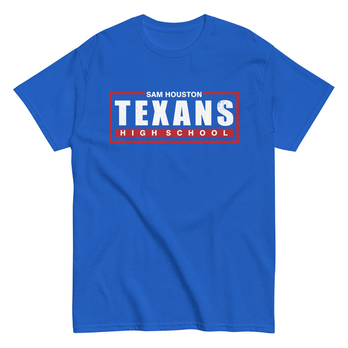 Sam Houston High School Texans Royal Blue Classic Unisex T-shirt 049