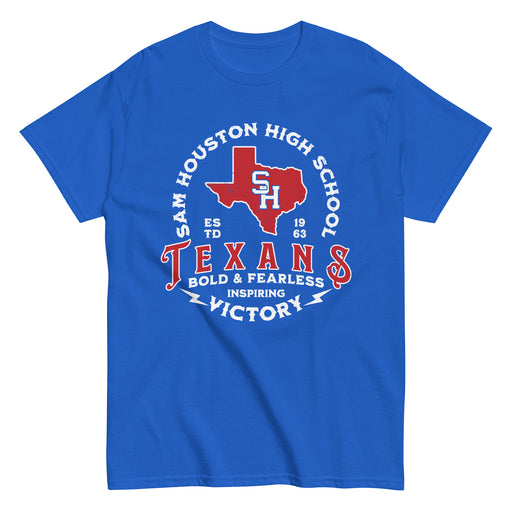 Sam Houston High School Texans Royal Blue Classic Unisex T-shirt 206