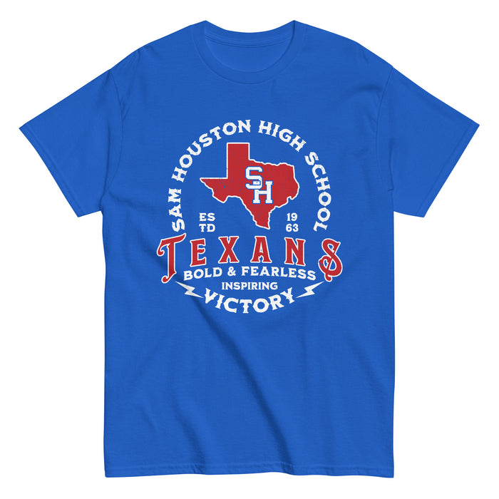 Sam Houston High School Texans Royal Blue Classic Unisex T-shirt 206