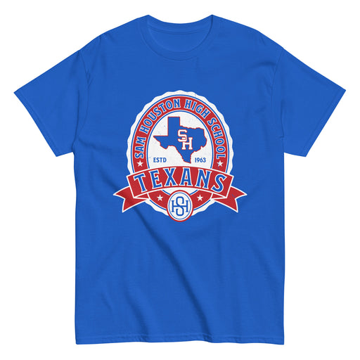 Sam Houston High School Texans Royal Blue Classic Unisex T-shirt 212