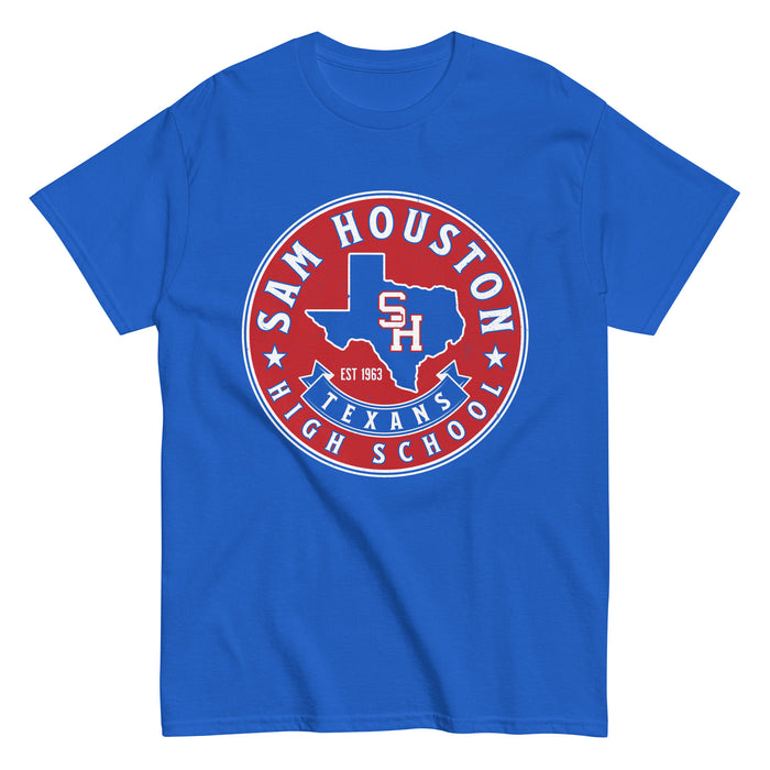 Sam Houston High School Texans Royal Blue Classic Unisex T-shirt 215