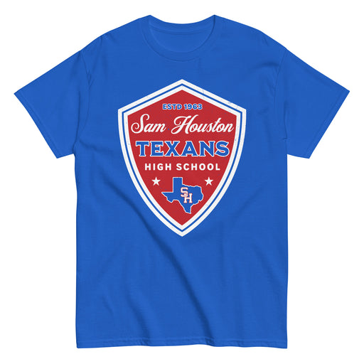 Sam Houston High School Texans Royal Blue Classic Unisex T-shirt 225