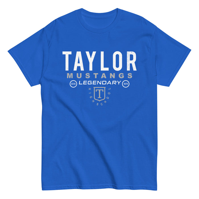 Taylor High School Mustangs Royal Blue Classic Unisex T-shirt 003