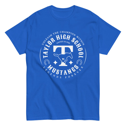 Taylor High School Mustangs Royal Blue Classic Unisex T-shirt 214