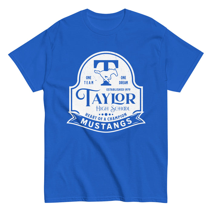 Taylor High School Mustangs Royal Blue Classic Unisex T-shirt 219