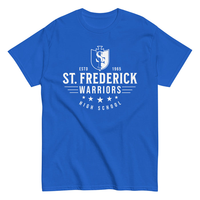 St. Frederick High School Warriors Royal Blue Classic Unisex T-shirt 217