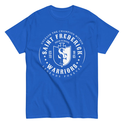 St. Frederick High School Warriors Royal Blue Classic Unisex T-shirt 214