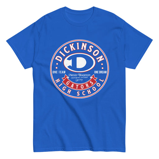 Dickinson High School Gators Royal Blue Classic Unisex T-shirt 215