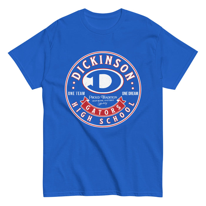 Dickinson High School Gators Royal Blue Classic Unisex T-shirt 215