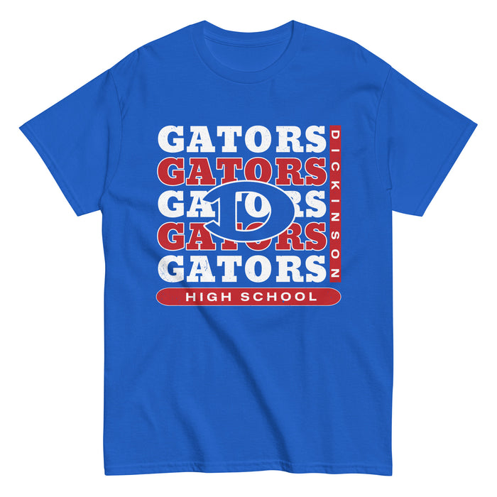 Dickinson High School Gators Royal Blue Classic Unisex T-shirt 235