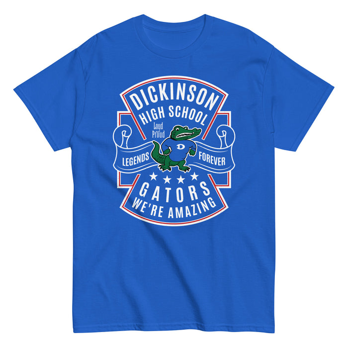 Dickinson High School Gators Royal Blue Classic Unisex T-shirt 207