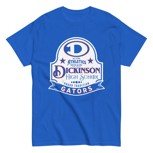 Dickinson High School Gators Royal Blue Classic Unisex T-shirt 219