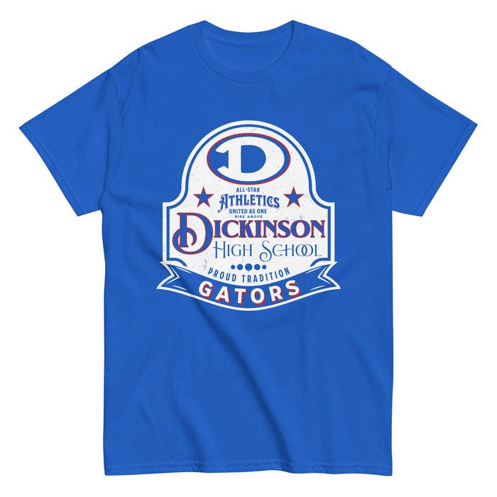 Dickinson High School Gators Royal Blue Classic Unisex T-shirt 219
