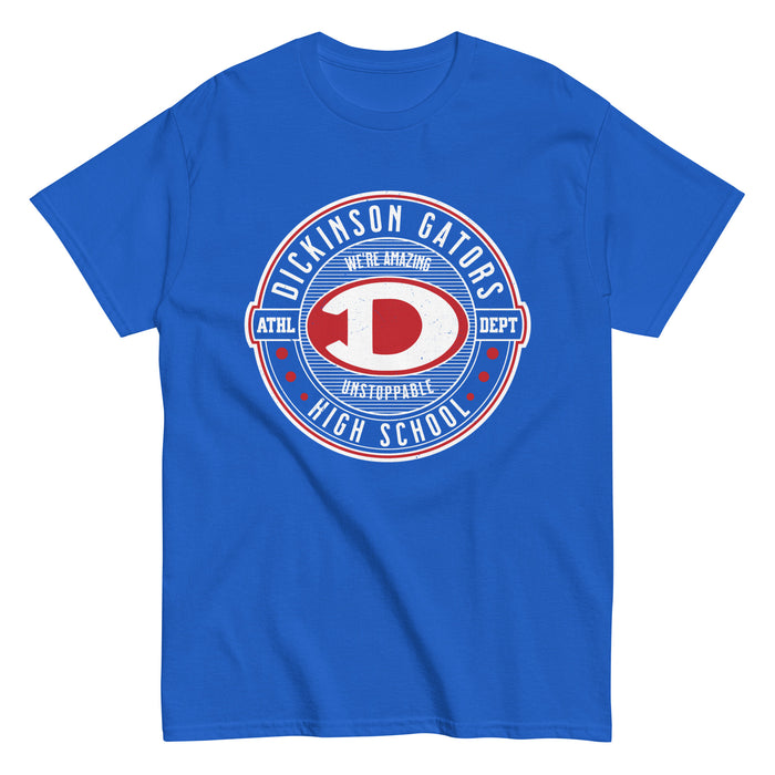Dickinson High School Gators Royal Blue Classic Unisex T-shirt 224