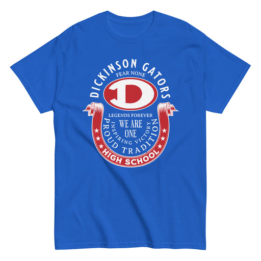 Dickinson High School Gators Royal Blue Classic Unisex T-shirt 229