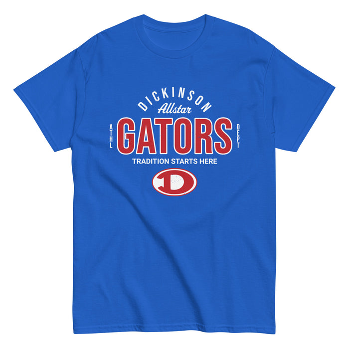 Dickinson High School Gators Royal Blue Classic Unisex T-shirt 040