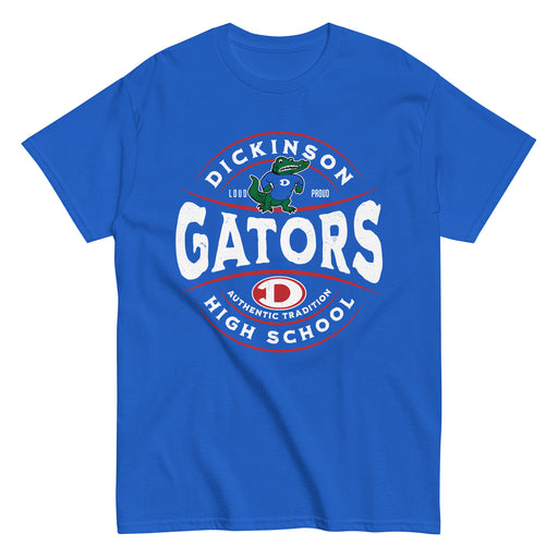 Dickinson High School Gators Royal Blue Classic Unisex T-shirt 218