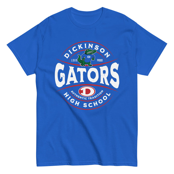 Dickinson High School Gators Royal Blue Classic Unisex T-shirt 218