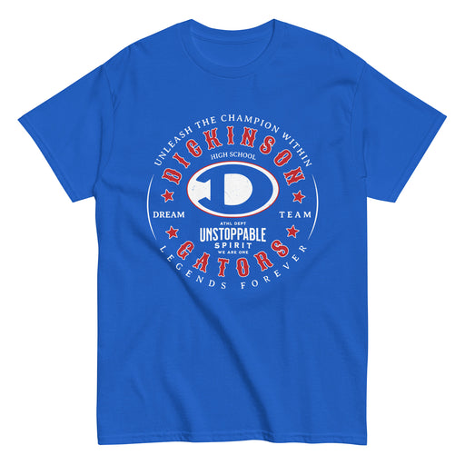 Dickinson High School Gators Royal Blue Classic Unisex T-shirt 214