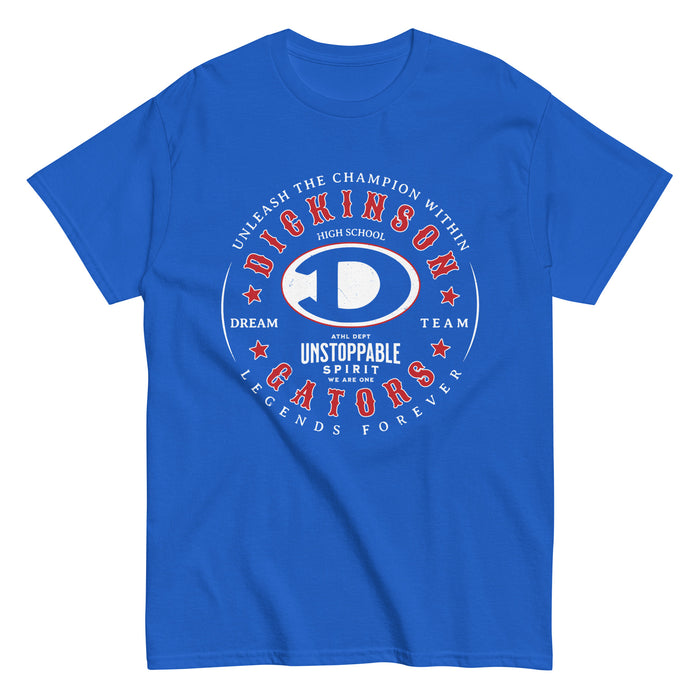 Dickinson High School Gators Royal Blue Classic Unisex T-shirt 214